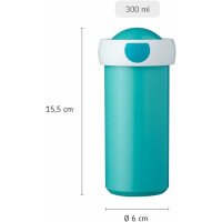 Mepal - Verschlussbecher Campus - Trinkbecher - Auslaufsicherer Wasserflasche für Kinder - Wiederverwendbarer Becher - BPA-frei & Spülmaschinenfest - 300 ml - Disney Princess