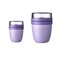 Mepal | Lunchpot Ellipse Duo Pack | praktischer To Go Becher | mikrowellen- und spülmaschinengeeignet | Vivid Lilac | 420 & 700 ml