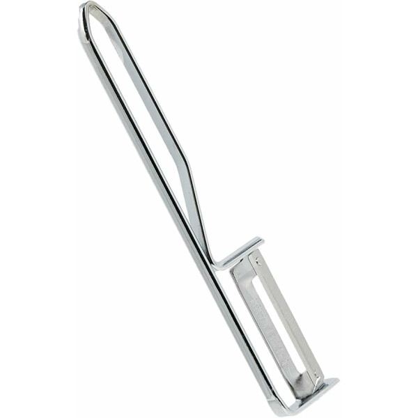 Fackelmann Universalschäler, Spargelschäler mit Klinge aus Edelstahl, Sparschäler für Obst und Gemüse (Farbe: Silber), Menge: 1 Stück