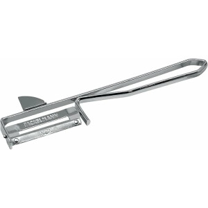 Fackelmann Universalschäler, Spargelschäler mit Klinge aus Edelstahl, Sparschäler für Obst und Gemüse (Farbe: Silber), Menge: 1 Stück
