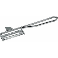 Fackelmann Universalschäler, Spargelschäler mit Klinge aus Edelstahl, Sparschäler für Obst und Gemüse (Farbe: Silber), Menge: 1 Stück