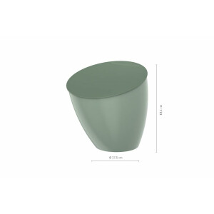 Mepal - Küchenabfalleimer Calypso - Kleiner Mülleimer mit Deckel - Komposteimer Küche - Ideal für die Küchenorganisation - Küchenhelfer & Spülmaschinenfest - 2200 ml - Nordic sage