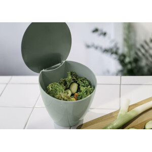 Mepal - Küchenabfalleimer Calypso - Kleiner Mülleimer mit Deckel - Komposteimer Küche - Ideal für die Küchenorganisation - Küchenhelfer & Spülmaschinenfest - 2200 ml - Nordic White