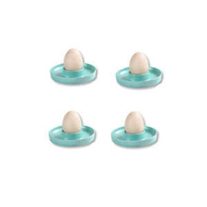 Kesper | Eierbecher, 4er Pack, Material: ø 10 x H 2 cm, Melamin, Maße: cm, Farbe: Blau | Der ideale Frühstücksbegleiter