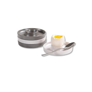 Kesper | Eierbecher, 4er Pack, Material: ø 10 x H 2 cm, Melamin, Maße: cm, Farbe: Blau | Der ideale Frühstücksbegleiter