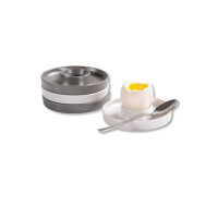 Kesper | Eierbecher, 4er Pack, Material: ø 10 x H 2 cm, Melamin, Maße: cm, Farbe: Blau | Der ideale Frühstücksbegleiter