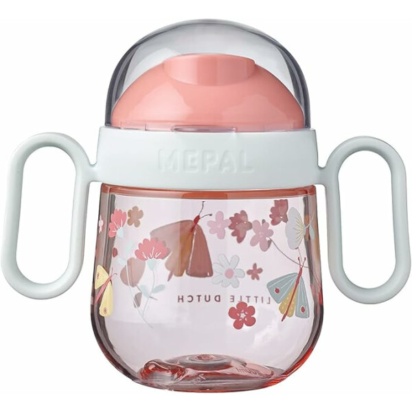 Mepal - Auslausicherer Antitropf-Trinklernbecher - Ab 6 Monaten - Baby Trinkbecher - Spülmaschinengeeignet - BPA frei - 200ml - Flowers & Butterflies