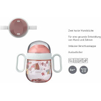 Mepal - Auslausicherer Antitropf-Trinklernbecher - Ab 6 Monaten - Baby Trinkbecher - Spülmaschinengeeignet - BPA frei - 200ml - Flowers & Butterflies