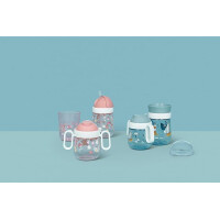 Mepal - Auslausicherer Antitropf-Trinklernbecher - Ab 6 Monaten - Baby Trinkbecher - Spülmaschinengeeignet - BPA frei - 200ml - Flowers & Butterflies