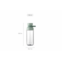 Mepal Trinkflasche Mepal Vita - Wasserflasche - Flasche für Uni, Arbeit, Fitness, Outdoor, Job - Stoßfest, Auslaufsicher - BPA-frei & Spülmaschinenfest - 500 ml - Vivid mauve