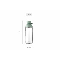 Mepal Trinkflasche Mepal Vita - Wasserflasche - Flasche für Uni, Arbeit, Fitness, Outdoor, Job - Stoßfest, Auslaufsicher - BPA-frei & Spülmaschinenfest - 700 ml - Vivid mauve