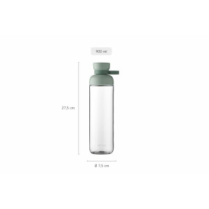 Mepal Trinkflasche Mepal Vita - Wasserflasche - Flasche für Uni, Arbeit, Fitness, Outdoor, Job - Stoßfest, Auslaufsicher - BPA-frei & Spülmaschinenfest - 900 ml - Nordic blue