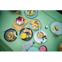 Mepal - Frühstücksteller 4 Stück Silueta - Spülmaschinen- und mikrowellenfest - Kunststoffteller - Essteller - Geschirr - 23 cm - Nordic black