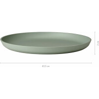 Mepal - Frühstücksteller 4 Stück Silueta - Spülmaschinen- und mikrowellenfest - Kunststoffteller - Essteller - Geschirr - 23 cm - Nordic black