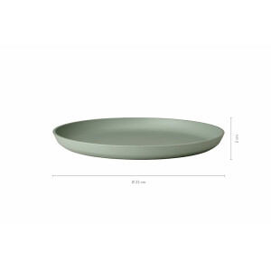 Mepal - Frühstücksteller Silueta - Spülmaschinen- und mikrowellenfest - Kunststoffteller - Essteller - Geschirr - 23 cm - Nordic black