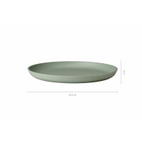 Mepal - Frühstücksteller Silueta - Spülmaschinen- und mikrowellenfest - Kunststoffteller - Essteller - Geschirr - 23 cm - Nordic black