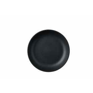 Mepal - Suppenteller Silueta - Spülmaschinen- und mikrowellenfest - Kunststoffteller - Essteller - Geschirr - 21 cm - Nordic black