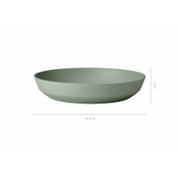 Mepal - Suppenteller Silueta - Spülmaschinen- und mikrowellenfest - Kunststoffteller - Essteller - Geschirr - 21 cm - Nordic black