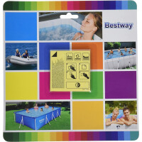 Bestway Wasserfeste, Selbstklebende Reparaturflicken, 6,5 x 6,5 cm, 30 Stück, Blue