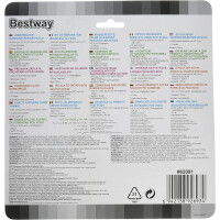 Bestway Wasserfeste, Selbstklebende Reparaturflicken, 6,5 x 6,5 cm, 30 Stück, Blue