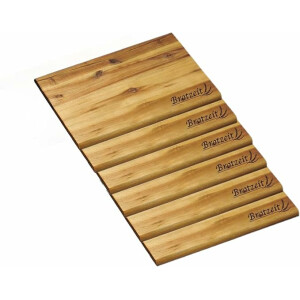 Kesper | 6er Pack Brotzeitbrett mit Einbrand "Brotzeit" | Maße: 30 x 20 x 1 cm | FSC-zertifiziertes Akazienholz | als Schneidebrett oder Präsentationsplatte