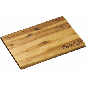 Kesper | 6er Pack Brotzeitbrett mit Einbrand "Brotzeit" | Maße: 30 x 20 x 1 cm | FSC-zertifiziertes Akazienholz | als Schneidebrett oder Präsentationsplatte