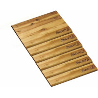 Kesper | 6er Pack Brotzeitbrett mit Einbrand "Brotzeit" | Maße: 30 x 20 x 1 cm | FSC-zertifiziertes Akazienholz | als Schneidebrett oder Präsentationsplatte
