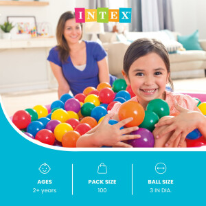 Intex 49600NP - Fun Ballz, Durchmesser 8 cm, 100 Stück, Polypack