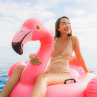 Intex 57558NP Reittier Flamingo Spielzeug, 147 x 140 x 94 cm