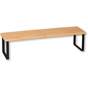 Kesper | Küchenregal, Material: Bambus, Metall, Maße: 55 x 13,5 x 15 cm, Farbe: Braun, Schwarz | 58807