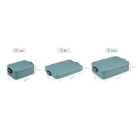 Mepal | Take a Break Duo Pack | Brotdose To Go | Lunchboxen für 2 bis 4 Sandwiches oder 4 bis 8 Brotscheiben | ideal für Meal Prep | Essenbox mit Unterteilung | Nordic blue