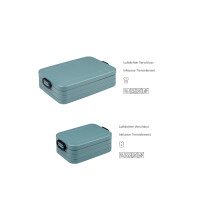 Mepal | Take a Break Duo Pack | Brotdose To Go | Lunchboxen für 2 bis 4 Sandwiches oder 4 bis 8 Brotscheiben | ideal für Meal Prep | Essenbox mit Unterteilung | Nordic blue