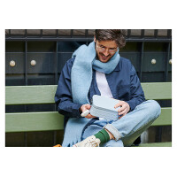 Mepal | Take a Break Duo Pack | Brotdose To Go | Lunchboxen für 2 bis 4 Sandwiches oder 4 bis 8 Brotscheiben | ideal für Meal Prep | Essenbox mit Unterteilung | Nordic blue