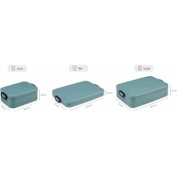 Mepal | Take a Break Duo Pack | Brotdose To Go | Lunchboxen für 2 bis 4 Sandwiches oder 4 bis 8 Brotscheiben | ideal für Meal Prep | Essenbox mit Unterteilung | Vivid green
