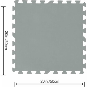 Bestway | Flowclear Pool-Bodenschutzfliesen-Set XL | 18 Stück á 50 x 50 cm | Grau | idealer Schutz für Pool und Rasenfläche