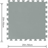Bestway | Flowclear Pool-Bodenschutzfliesen-Set XL | 18 Stück á 50 x 50 cm | Grau | idealer Schutz für Pool und Rasenfläche