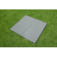 Bestway | Flowclear Pool-Bodenschutzfliesen | 9 Stück á 50 x 50 cm | Grau | ideal um Schutz des Poolbodens und des Rasens