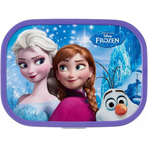 Mepal Brotdose Kinder - Bento Box Kinder - Brotdose Kinder mit Fächern & Gabel - Meal Prep Box mit Clip-Verschluss - BPA-frei & Spülmaschinenfest - 750 ml - Frozen Sisters Forever