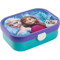Mepal Brotdose Kinder - Bento Box Kinder - Brotdose Kinder mit Fächern & Gabel - Meal Prep Box mit Clip-Verschluss - BPA-frei & Spülmaschinenfest - 750 ml - Frozen Sisters Forever