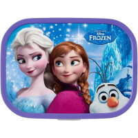 Mepal Brotdose Kinder - Bento Box Kinder - Brotdose Kinder mit Fächern & Gabel - Meal Prep Box mit Clip-Verschluss - BPA-frei & Spülmaschinenfest - 750 ml - Frozen Sisters Forever
