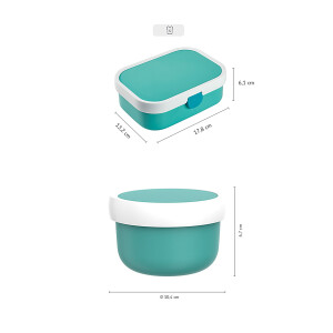 Mepal | Kinder Obst- und Bento Box | Campus meets Fruits | Spülmaschinenfest & BPA-frei | 300 & 750 ml | Mit Fächern, Gabel & Clip-Verschluss | Perfekt für Snacks & Mahlzeiten | Forzen Sisters Forever