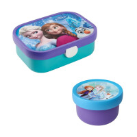 Mepal | Kinder Obst- und Bento Box | Campus meets Fruits | Spülmaschinenfest & BPA-frei | 300 & 750 ml | Mit Fächern, Gabel & Clip-Verschluss | Perfekt für Snacks & Mahlzeiten | Forzen Sisters Forever