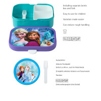 Mepal | Kinder Obst- und Bento Box | Campus meets Fruits | Spülmaschinenfest & BPA-frei | 300 & 750 ml | Mit Fächern, Gabel & Clip-Verschluss | Perfekt für Snacks & Mahlzeiten | Forzen Sisters Forever