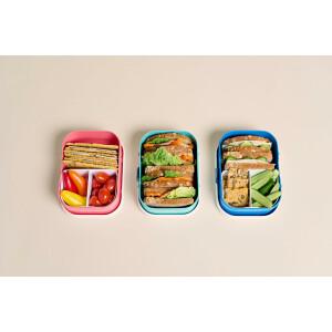 Mepal | Kinder Obst- und Bento Box | Campus meets Fruits | Spülmaschinenfest & BPA-frei | 300 & 750 ml | Mit Fächern, Gabel & Clip-Verschluss | Perfekt für Snacks & Mahlzeiten | Wild Tiger