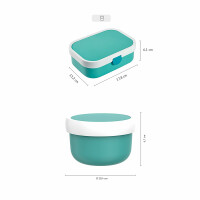 Mepal | Kinder Obst- und Bento Box | Campus meets Fruits | Spülmaschinenfest & BPA-frei | 300 & 750 ml | Mit Fächern, Gabel & Clip-Verschluss | Perfekt für Snacks & Mahlzeiten | Wild Tiger