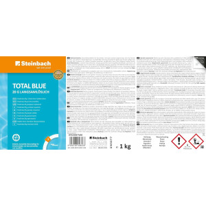 Steinbach | Dosierschwimmer Starter Kit inkl. Total Blue | 12,5 cm Ø | langsamlöslich 20 g | Poolwasser sauber und kristallklar | ideal zur Poolpflege