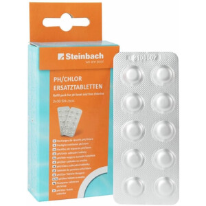 STEINBACH | Testkit für pH-Wert und freies Chlor | Pooltest Starter-Kit inkl. je 40 Tabletten Chlor DPD1 und pH-Wert Phenol Red | Genaue, schnelle und einfache Messung