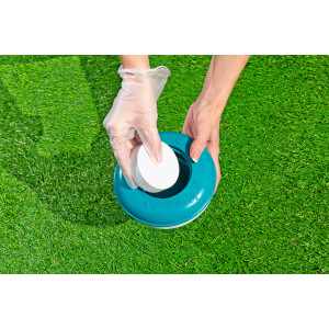 Bestway | Flowclear Dosierschwimmer Blau Weiß | 16 cm Ø | Poolwasser sauber und kristallklar