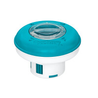 Bestway | Flowclear Dosierschwimmer Blau Weiß | 16 cm Ø | Poolwasser sauber und kristallklar