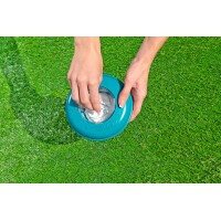 Bestway | Flowclear Dosierschwimmer Blau Weiß | 16 cm Ø | Poolwasser sauber und kristallklar